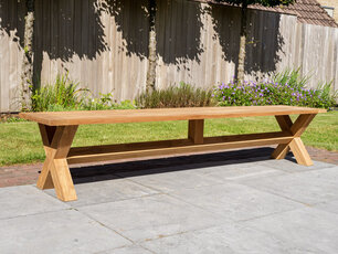 Teak-Picknickbank 45x240 cm