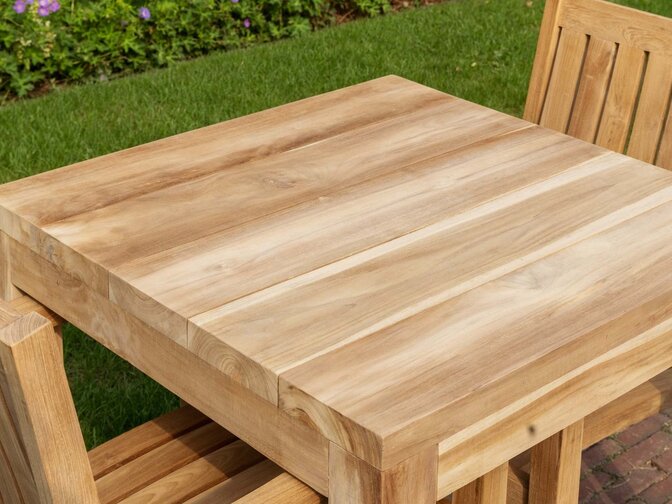 Quadratischer Gartentisch Napoli 80x80x77cm