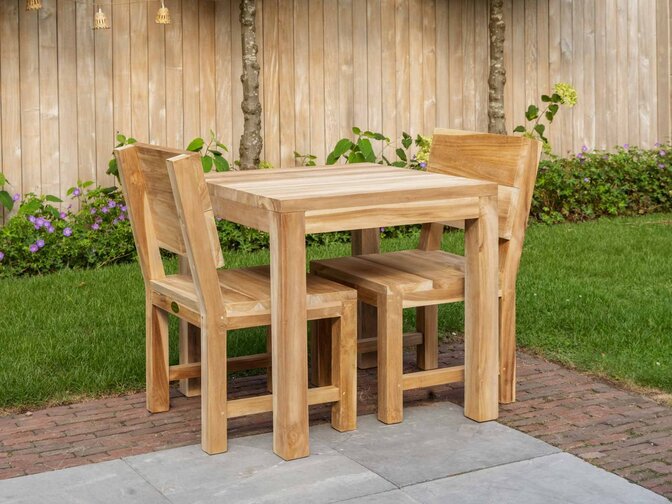 Quadratischer Gartentisch Napoli 80x80x77cm