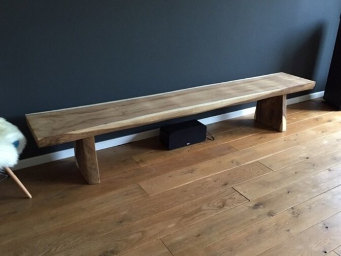 Baumstamm-Bank 275 cm für 4 bis 5 Personen