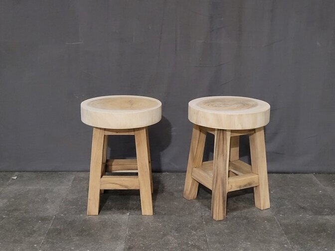 Baumstamm-Hocker – rund – 48 cm