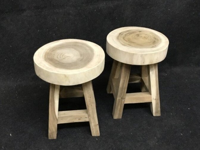 Baumstamm-Hocker – rund – 48 cm