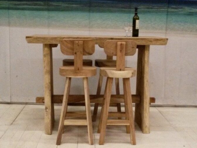 Baumstamm-Stehtisch 150 cm