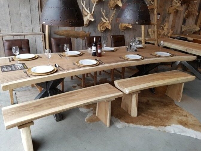 2-Personen-Baumstamm-Sitzbank 120 cm