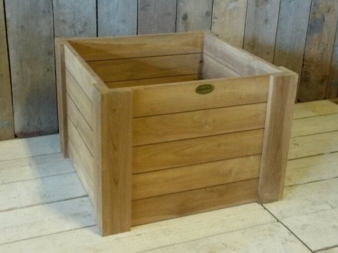 Pflanzkübel aus Teakholz 70 x 70 x 50 cm