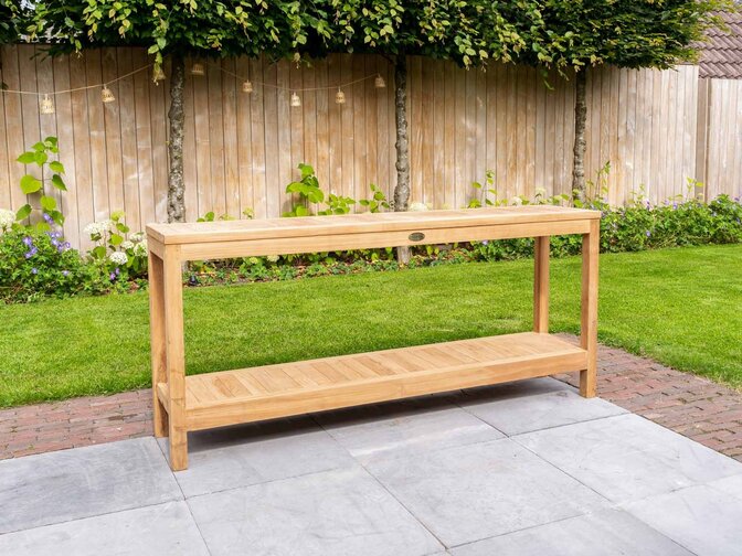 Beistelltisch aus Teakholz 180 cm