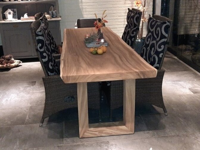 Tischbeine U Form aus Holz (pro Satz)