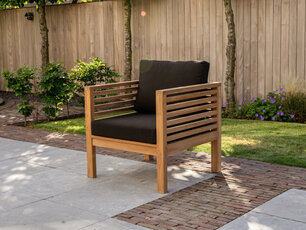 Polster für Palermo Loungesessel (pro Stück) – Schwarz