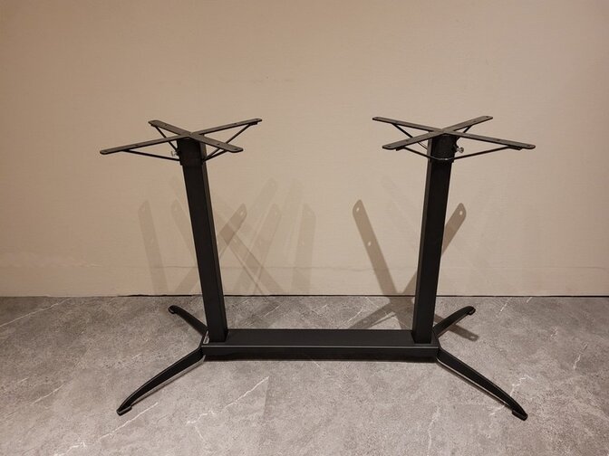 Tischgestell mit Kippschutz doppelt schwarz