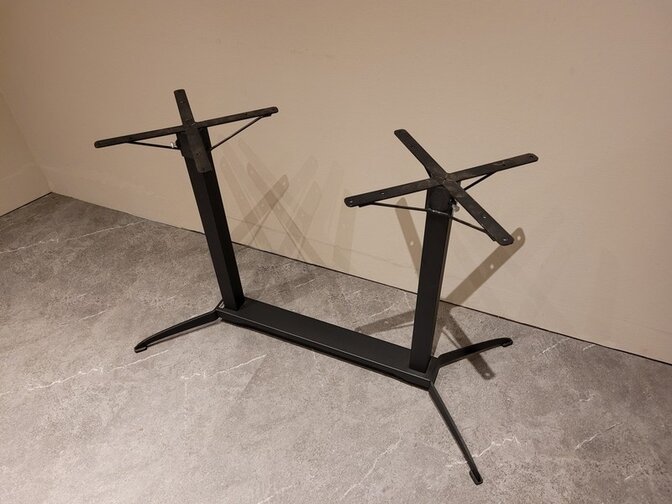 Tischgestell mit Kippschutz doppelt schwarz