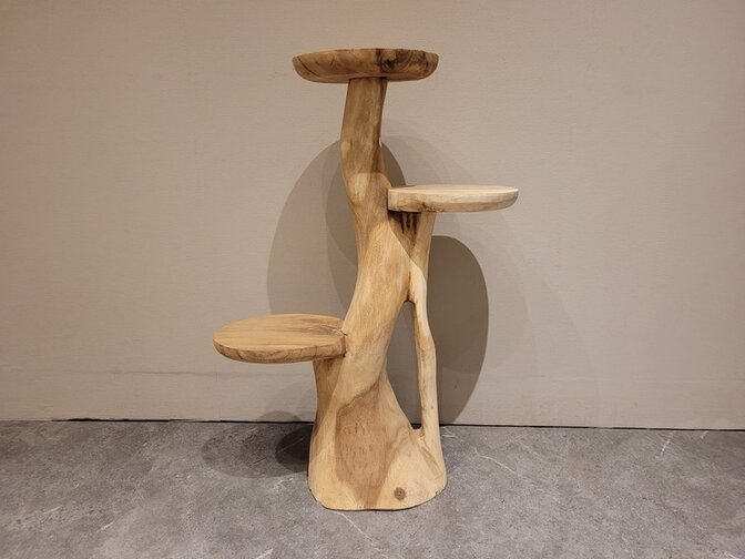 Etagere aus Suar-Holz 60 cm