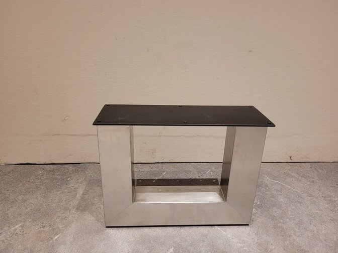 Couchtischgestell U-Form aus Metall – Edelstahl (pro Set)