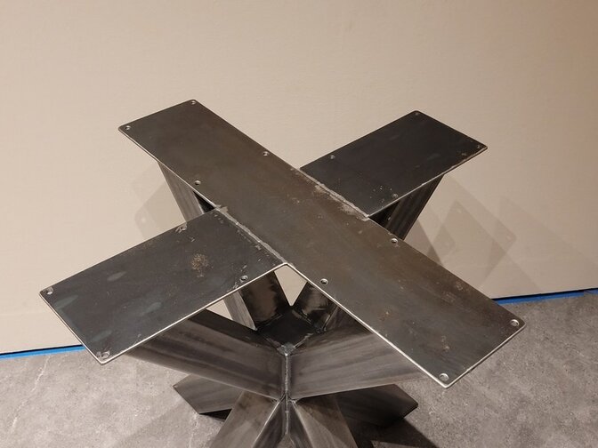 Doppel-X-Tischgestell – rustikal 68 cm