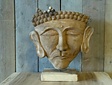 Buddha-Gesicht aus Holz