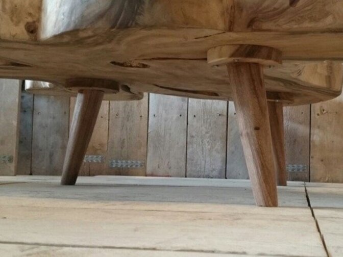 Rundes Couchtischbein aus Holz (pro Stück)