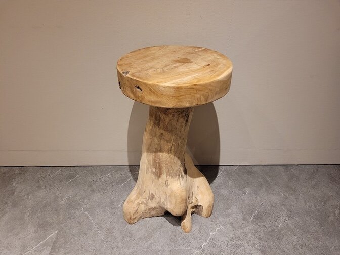 Stehtischhocker aus rustikalem Teakholz – 75 cm