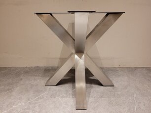 Doppel-X-Tischbein – Edelstahl 85 cm