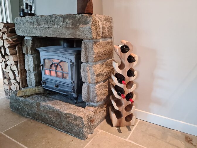 Weinregal aus Holz für 12 Flaschen