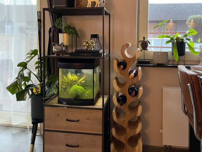 Weinregal aus Holz für 12 Flaschen