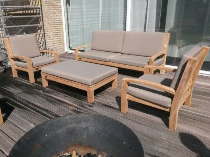 5 Personen Teak Loungeset Modena