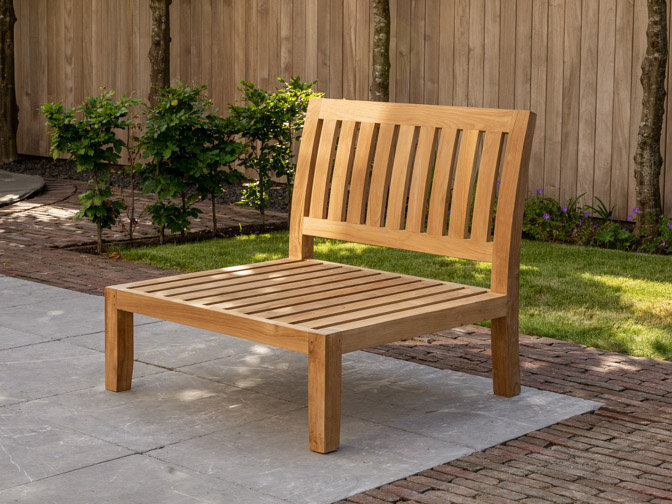 Teak Loungebankmodul New Ibiza 90 cm