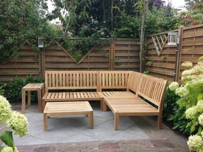 Teak Lounge-Eckmodul New Ibiza 86x86cm