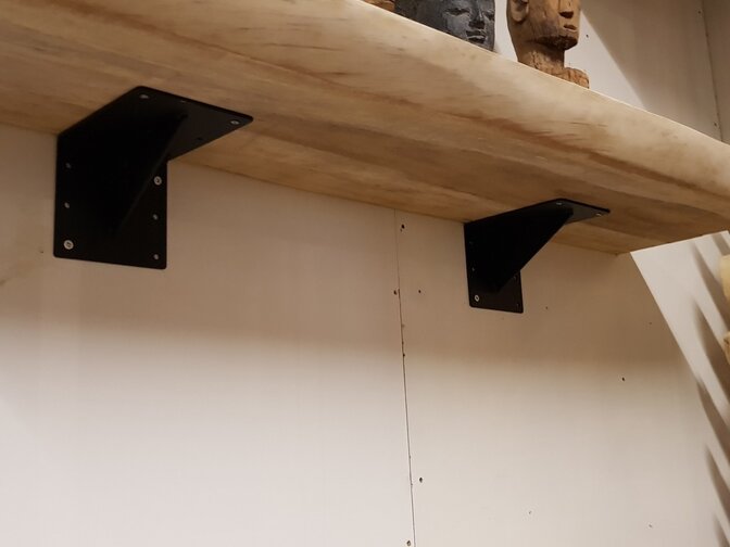 Metall Regalhalter – schwarz 15 x 20 cm – pro Stück