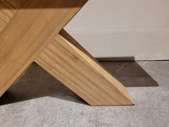 Couchtischgestell X-Form –Holz 7 x 7 cm  pro Stück