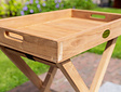 Teak-Tablett 40 x 60 cm auf Ständer