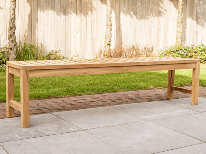 Teak Gartenset 215 + Gartenbank + 3 Stühle