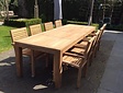 Teak-Gartentisch Verona 300 + 8 Gartenstühle Torino hori