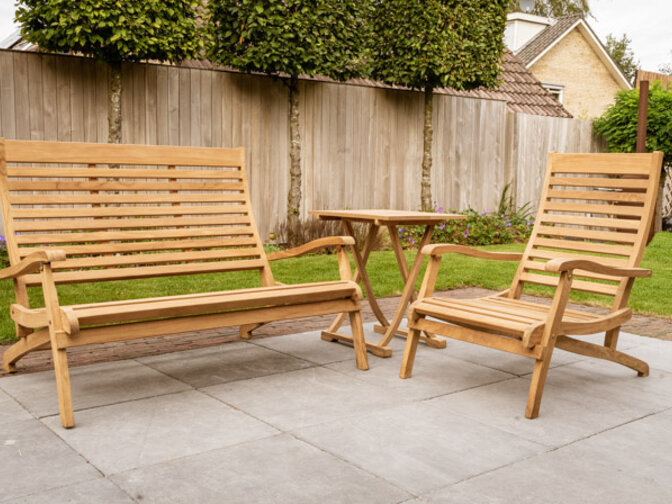 Teak Loungeset Dicaprio zusammenklappbar