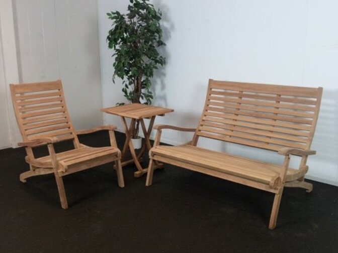 Teak Loungeset Dicaprio zusammenklappbar