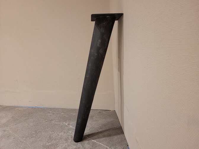 Metall-Tischbein rund - rustikal - pro Stück