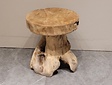 Teak-Hocker aus Wurzelholz 45 cm
