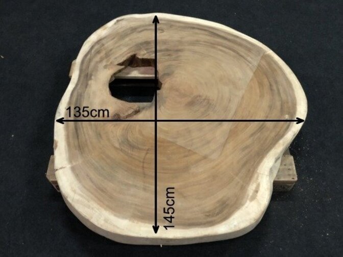 Runde Baumstammtischplatte Ø135/145 cm CA48-1117
