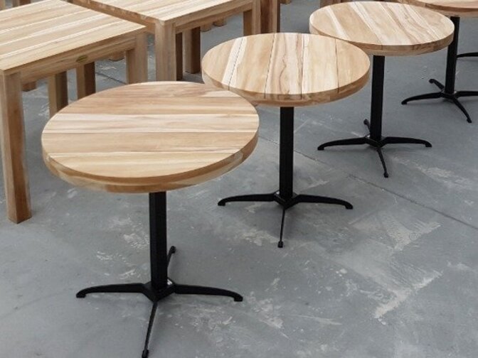 Teak-Tischplatte 80 cm rund – Napoli