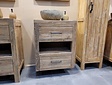 Badezimmerschrank Teak 80 x 45 x 85 cm – White Wash