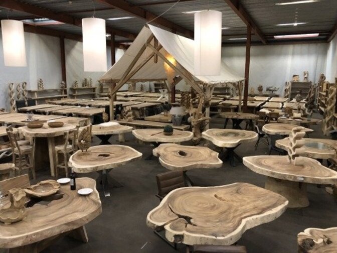 Runde Baumstammtischplatte Ø 130/170 cm KCA50-618