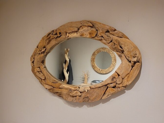 Spiegel rustikal oval 80 x 120 cm