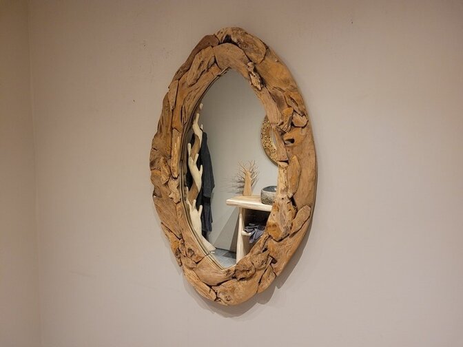 Spiegel rustikal oval 80 x 120 cm