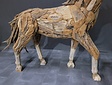 Große Pferd-Holzskulptur aus Treibholz 250 cm