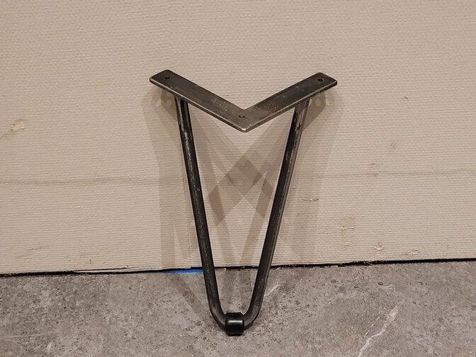 Couchtischbein Hairpin 26 cm – rustikal – pro Stück