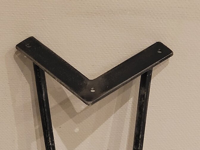 Tischbein 3er-Hairpin 70 cm – rustikal – pro Stück