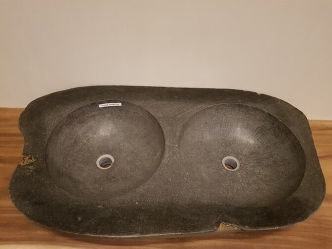 Doppelwaschbecken aus Naturstein FL19165 - 102x56x17cm