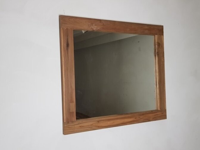 Teakholz-Spiegel 98x85x9cm Natur