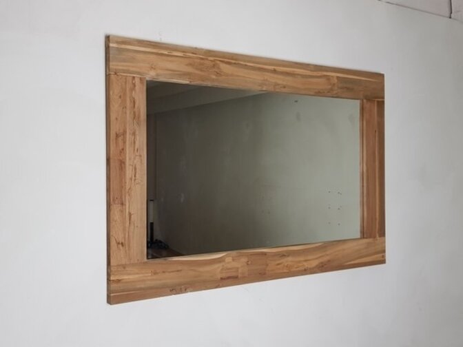 Teakholz-Spiegel 128x85x12cm Natur