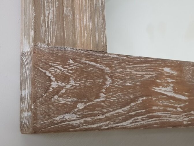 Spiegel 40x60x6cm White Wash - Teak