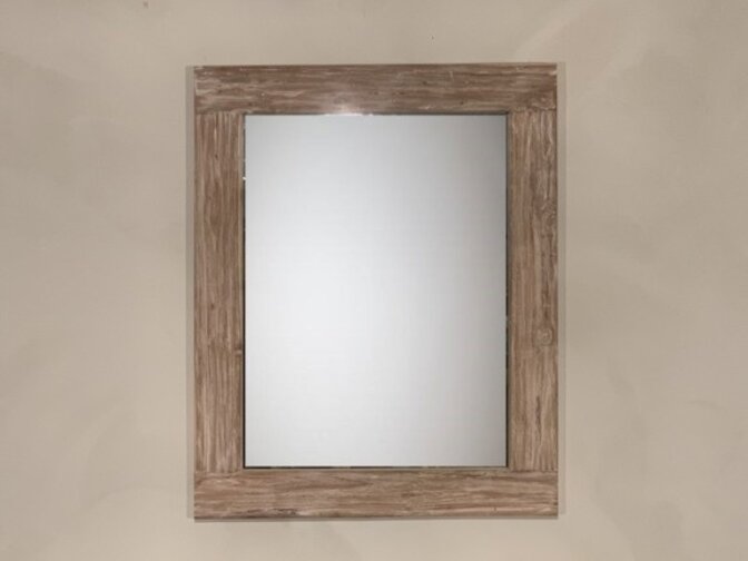 Spiegel 60x80x9cm White Wash - Teak