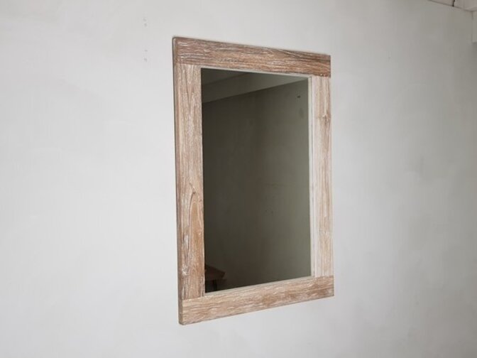 Spiegel 70x100x9cm White Wash - Teak